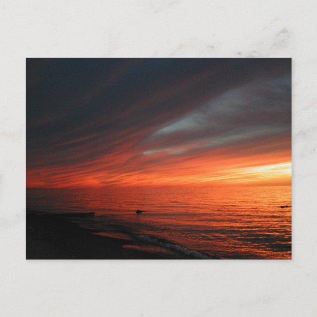 Solnedgång i Vermilion 062907 Vykort (Framsida)