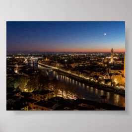 Solnedgång i Verona Poster