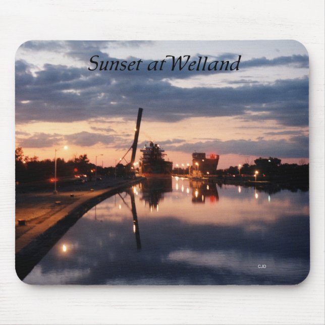 Solnedgång i Welland mousepad Musmatta (Framsidan)