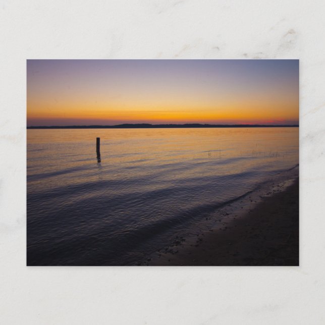 Solnedgång i Yuba, Michigan Vykort (Framsida)