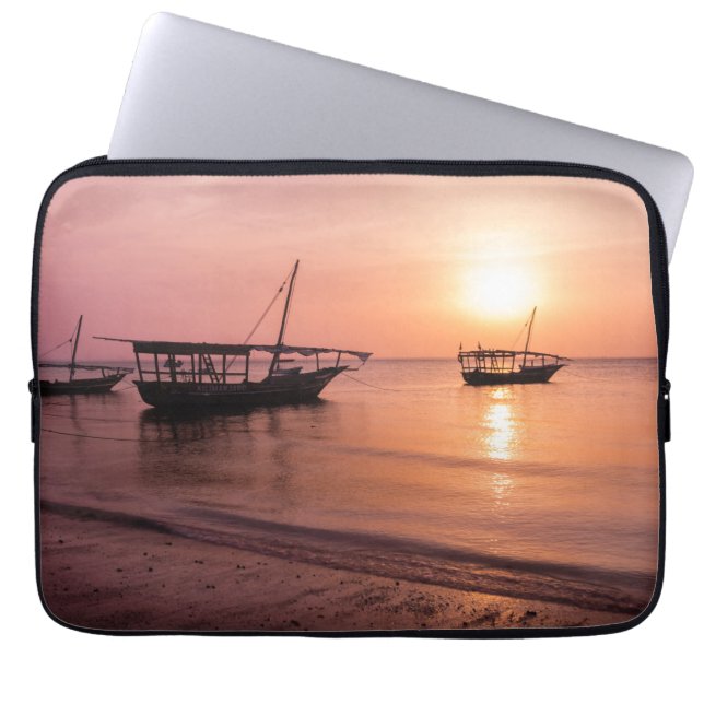 Solnedgång i Zanzibar Laptop Fodral (Framsidan)