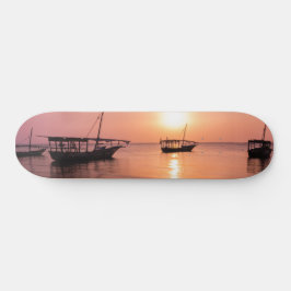 Solnedgång i Zanzibar Mini Skateboard Bräda 18,5 Cm