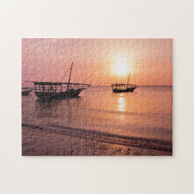 Solnedgång i Zanzibar Pussel (Horisontell)