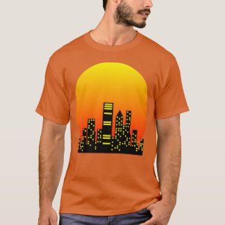 Solnedgång Inhe City rolig T Shirt