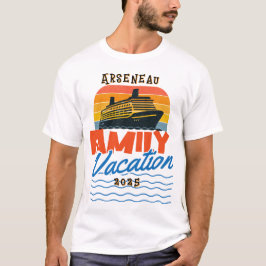 Solnedgång inom familjen Cruise Orange PERSONALIZE T Shirt