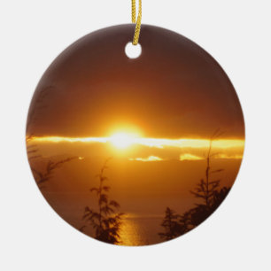 Solnedgång Julgransprydnad Keramik