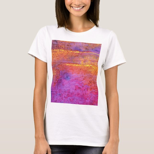 Solnedgång Känslor i lilac, mauve och gult T Shirt (Framsida)