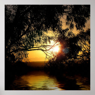 Solnedgång Kärlek Poster