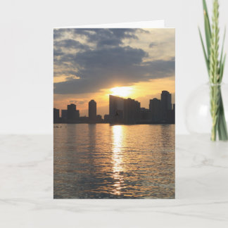 Solnedgång - kärlek & vänskap kort