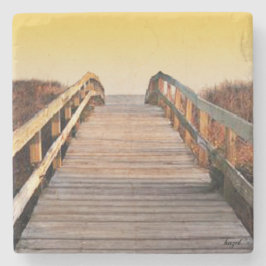 Solnedgång Kiawah Island, South Carolina marmor Stenunderlägg