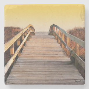 Solnedgång Kiawah Island, South Carolina marmor Stenunderlägg