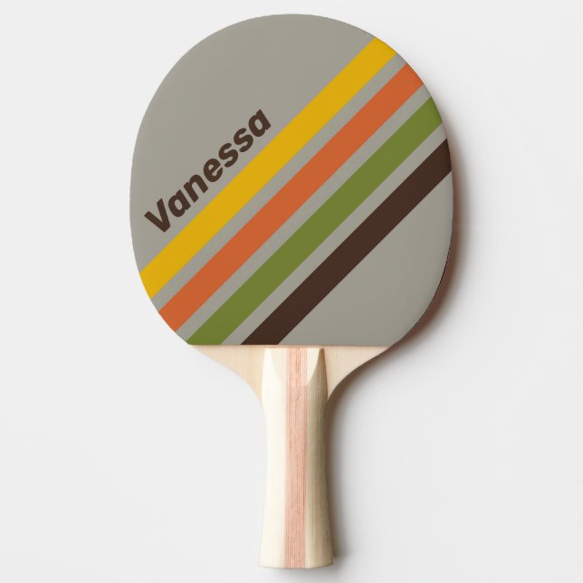 Solnedgång Klöver Vinklad Rand med Namn Pingisracket (Framsidan)