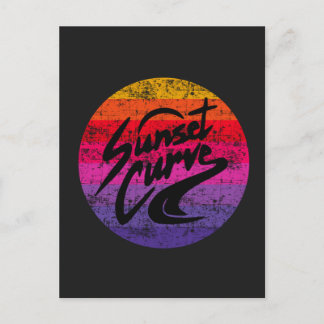 Solnedgång, kurvåtergivning helg vykort