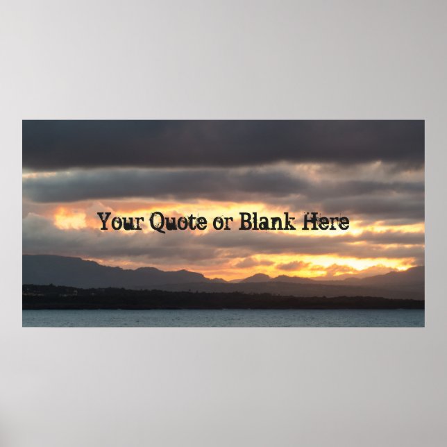 Solnedgång liggande liggande poster (Framsidan)