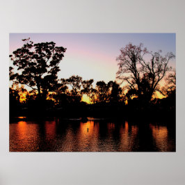 Solnedgång - liggande natur - naturmiljö i landska poster