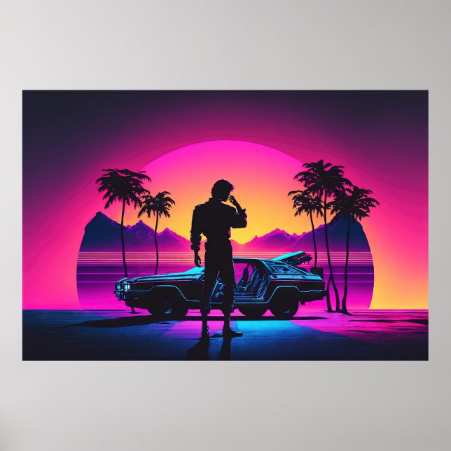 Solnedgång: Lone Road Warrior Poster (Framsidan)