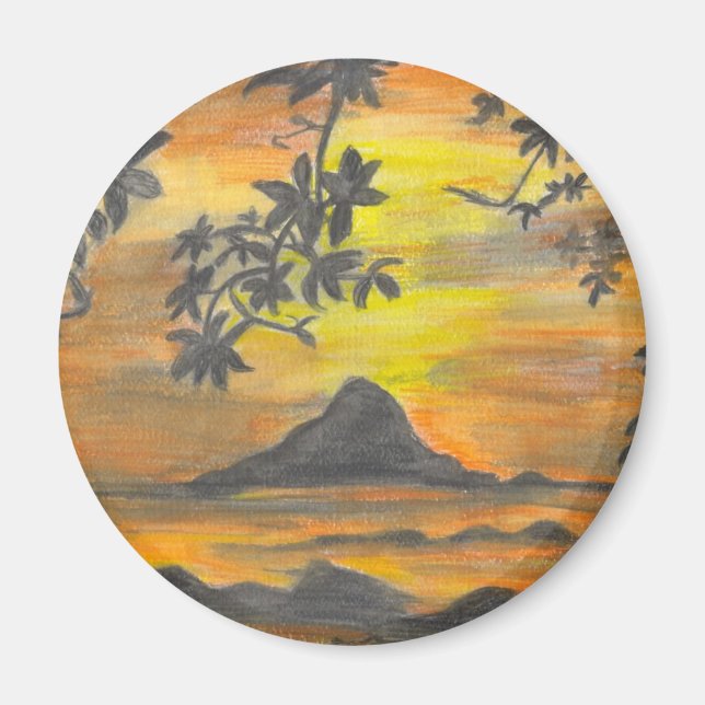 Solnedgång Magnet (Framsidan)