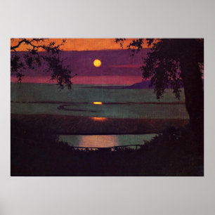 Solnedgång, målning av Felix Vallotton Poster