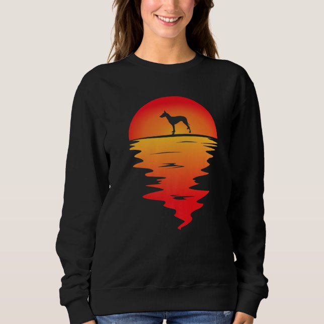 Solnedgång Manchester Terrier Hund T Shirt (Framsida)