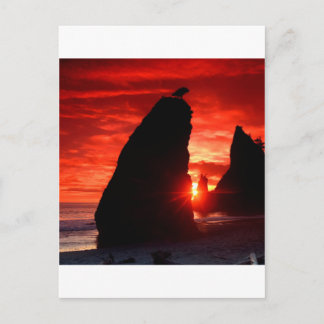 Solnedgång - marack Blood Red Vykort