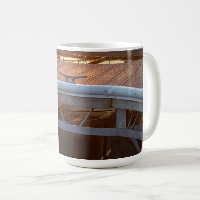 Solnedgång Marina: Reflektioner och flexibilitet Kaffemugg (Framsida höger)