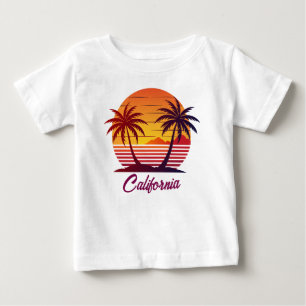 Solnedgång med Handflatan Träd Vector-98803 T Shirt