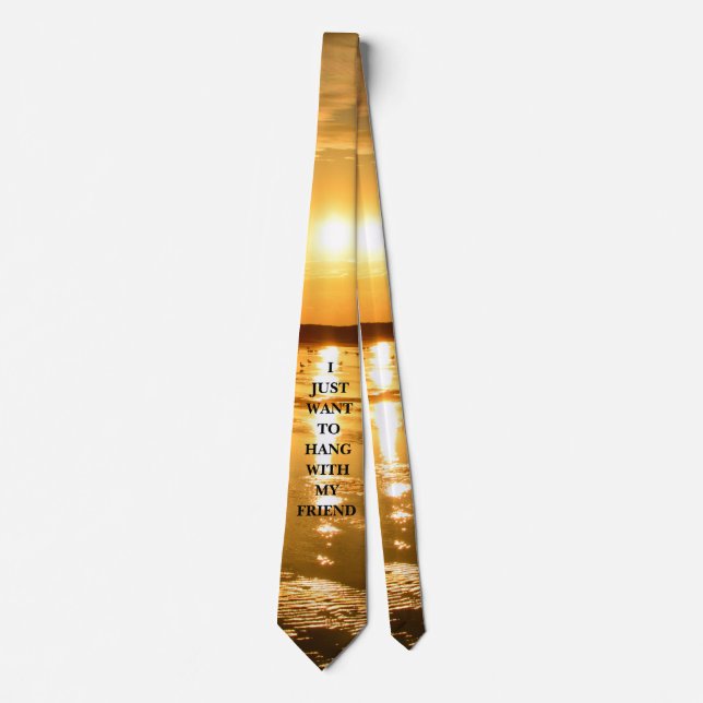 SOLNEDGÅNG med Motto      -   Krave Strumpa Slips (Framsida)