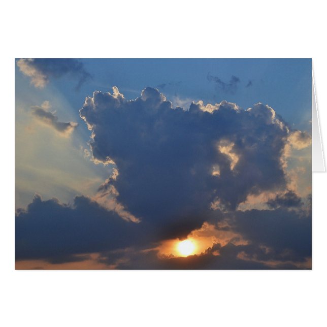 Solnedgång med Tekopp Cloud Formning av STaylor Hälsningskort (Framsidan Horizontal)