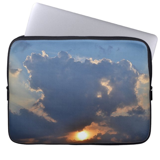 Solnedgång med Tekopp Cloud Formning av STaylor Laptop Sleeve (Framsidan)