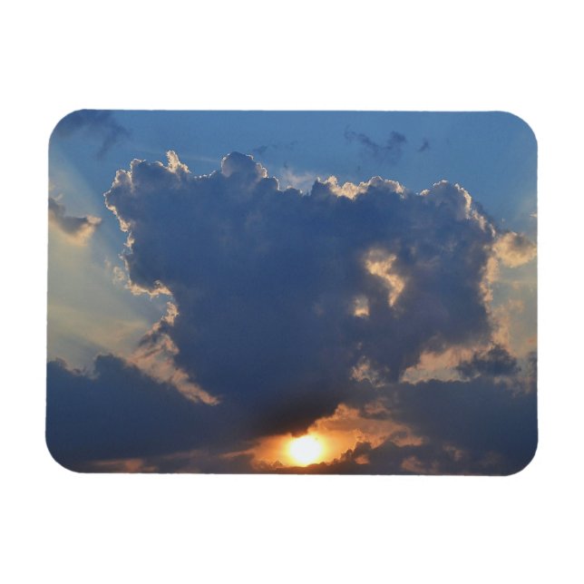 Solnedgång med Tekopp Cloud Formning av STaylor Magnet (Horisontell)