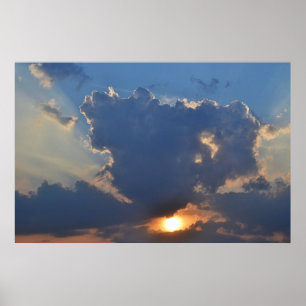 Solnedgång med Tekopp Cloud Formning av STaylor Poster