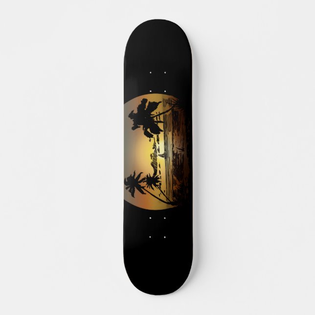 Solnedgång Mini Skateboard Bräda 18,5 Cm (Framsida)