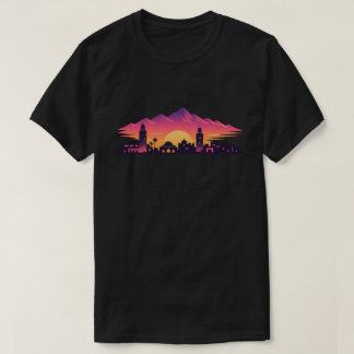Solnedgång Morockansk Stadssiluett T-Shirt
