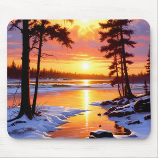 solnedgång musmatta