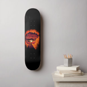 Solnedgång Nattskateboard Gift Mini Skateboard Bräda 18,5 Cm