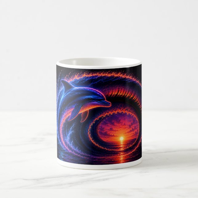 Solnedgång Ocean Delfin Kaffemugg (Center)