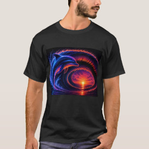 Solnedgång Ocean Delfin T Shirt