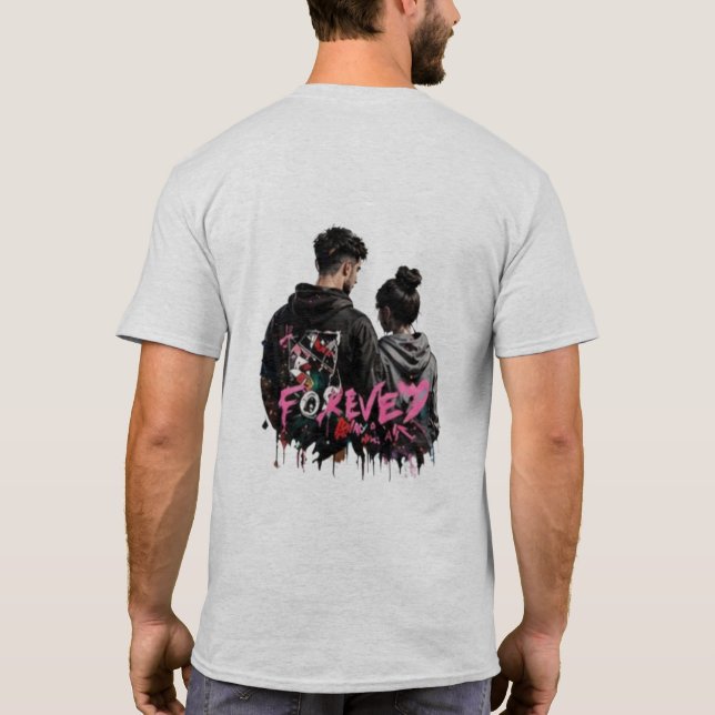Solnedgång Ocean Vibes T-Shirt | Estetisk Beach-vå (Baksida)