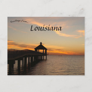 Solnedgång och lusthus i Louisiana Vykort