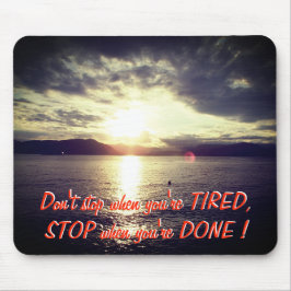 Solnedgång och Motivational citationstecken Musmatta