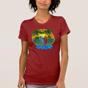 Solnedgång och surfbrädor t-shirt
