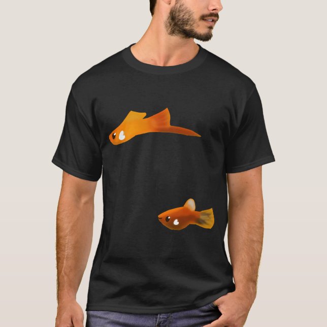 Solnedgång och svärdstjärtplaty t shirt (Framsida)