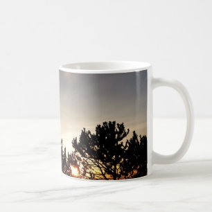 Solnedgång och Whitebark gräsmugg Kaffemugg