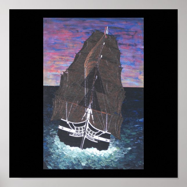 Solnedgång om USA:s konstitution Poster (Framsidan)