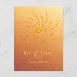 Solnedgång ombre soliga prickar mandala spara datu meddelande vykort
