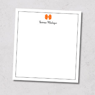 Solnedgång Orange Båge Kant Script Anpassat Namn S Anteckningsblock