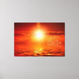 Solnedgång Orange Gyllene Himmel Guldhav Inspirati Canvastryck