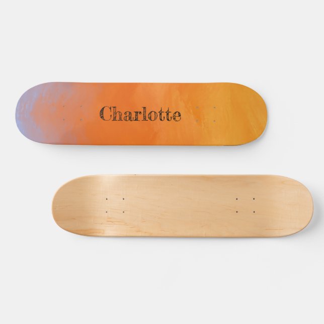 Solnedgång orange mini skateboard bräda 18,5 cm (Horz)