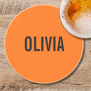 Solnedgång Orange Modernt Namn Trendig Minimalis Underlägg