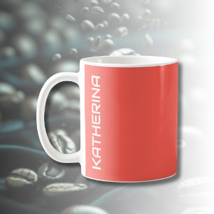 Solnedgång Orange Solid Färg   Klassisk Personlig Kaffemugg